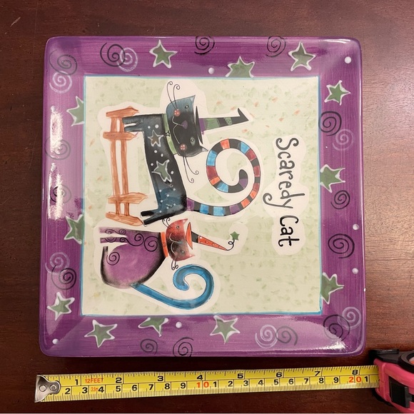 Halloween “Scaredy Cat” ceramic Matching Plate & oversized Mug - Picture 12 of 12